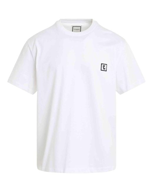 Wooyoungmi White Wym Patch Logo T-Shirt for men