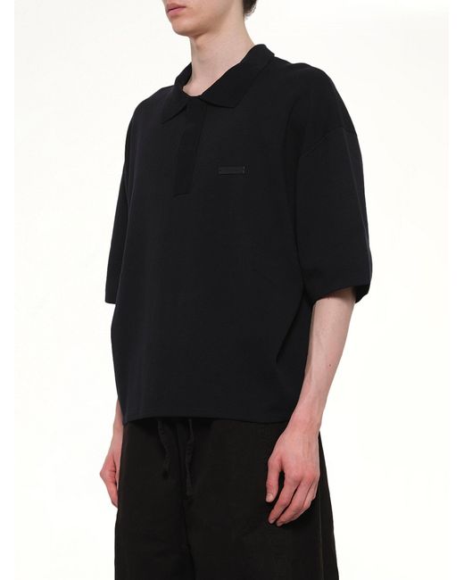 Entire studios Black Ss Club Polo for men