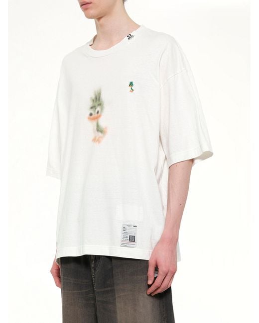 Maison Mihara Yasuhiro White Leon Printed T-Shirt for men