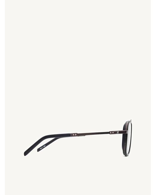 Hublot Gray Matte Squared Sunglasses With Gradient Smoke Lens for men
