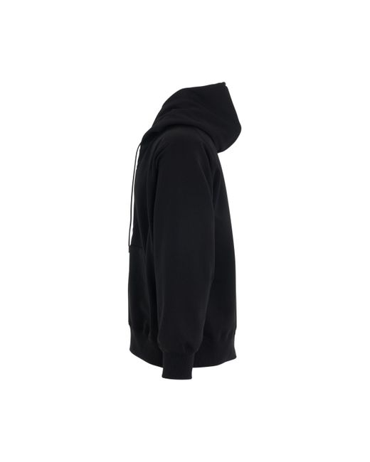 Sacai Black Sweat Jersey Zipped Hoodie, , 100% Polyester for men