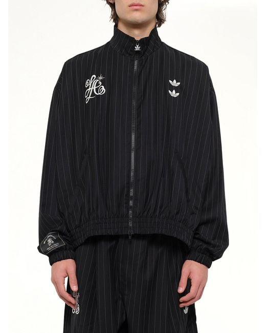 Willy Chavarria Adidas X Wc Pinstripe Jacket in Black for Men | Lyst