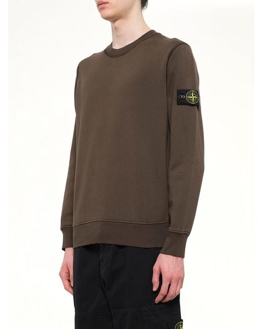 Stone Island Brown 6100060 Organic Cotton Sweatshirt for men