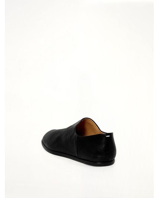 Maison Margiela Black Tabi Babouche Grain Leather for men