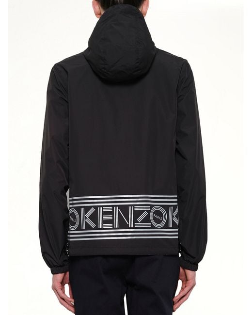KENZO Reversible Windbreaker in Black for Men | Lyst