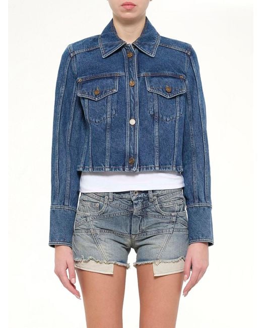 Balmain Blue 2 Pockets Denim Jacket