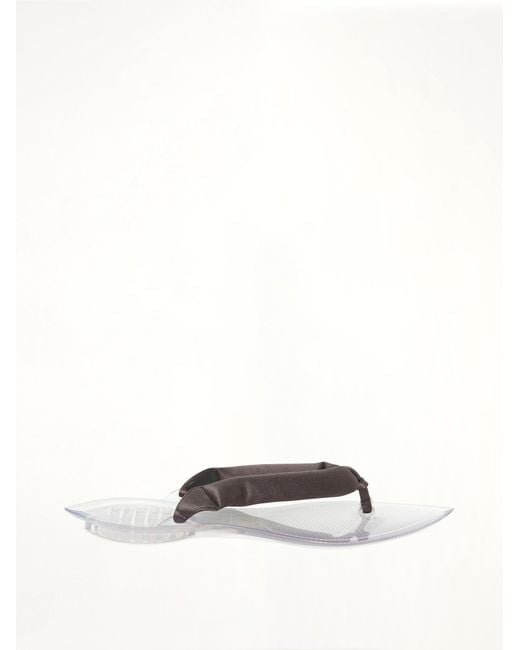 Alaïa White Invisible Padded Tongs