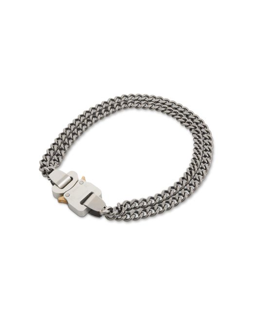 1017 ALYX 9SM Metallic 2X Chain Buckle Necklace, , 100% Metal, Size: Medium for men