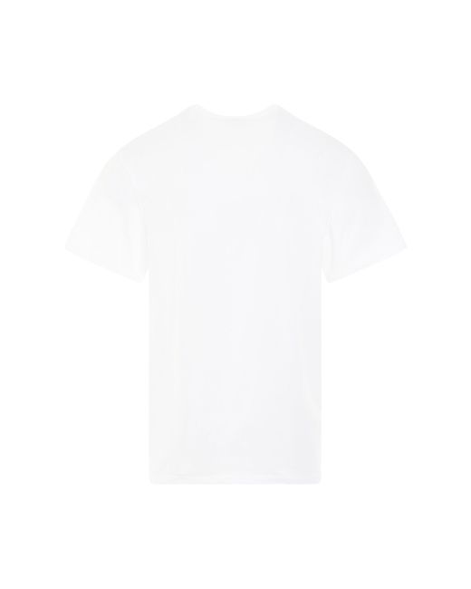 Alexander McQueen White Atelier Print T-Shirt, Short Sleeves, , 100% Cotton, Size: Medium for men