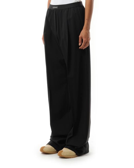 Loewe Black Waistband Trouser, 100% Wool