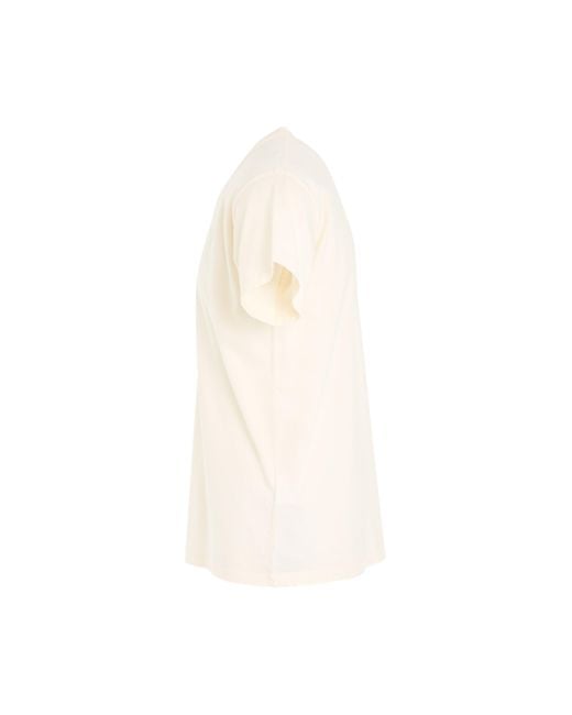 Maison Margiela White Faded Logo Relaxed Fit T-Shirt, Short Sleeves, , 100% Cotton for men