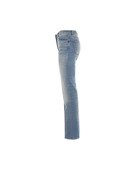 Givenchy Blue Washed Stretch Denim Jeans, Light, 100% Cotton