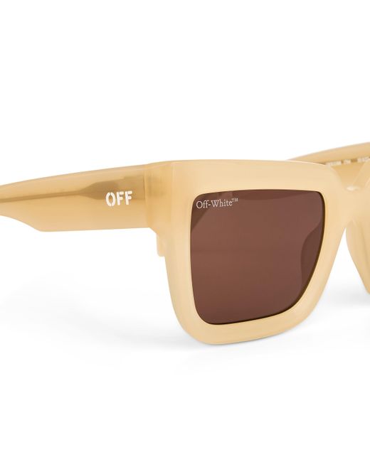 Off-White c/o Virgil Abloh Brown Off- Firenze Sunglasses, Sand, 100% Acetate