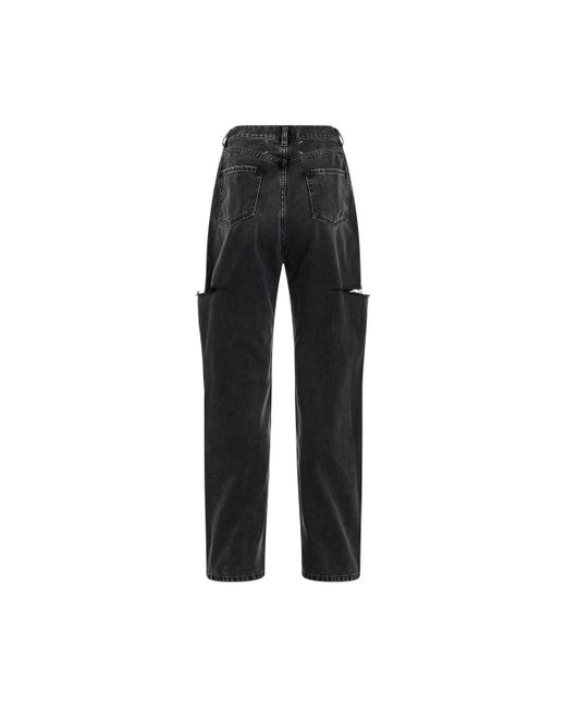 Maison Margiela Black 5 Pockets Jeans, Washed, 100% Cotton for men