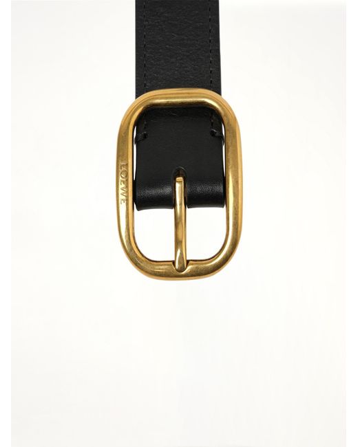 Loewe Black Rounded Soft 3.5 Cm Belt