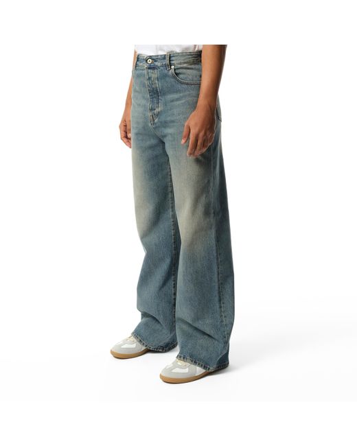 Loewe Blue Wide Leg Jeans, , 100% Cotton for men