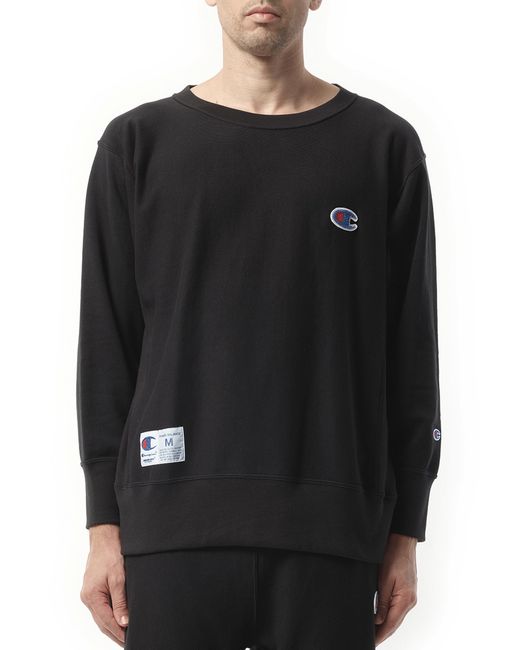 Undercover Black X Champion Sweatshirt, 100% Cotton, Size: Small for men