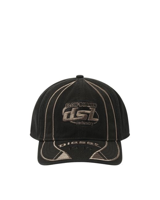 DIESEL C-Arson Cap, 100% Cotton in Black for Men | Lyst