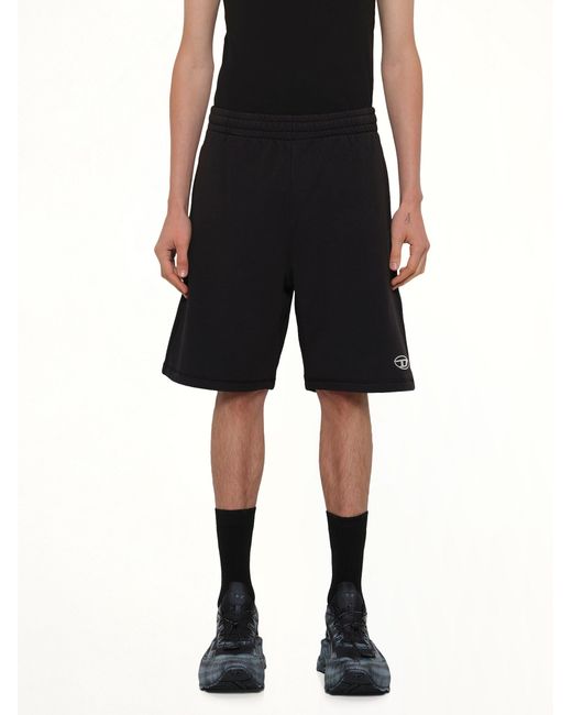 DIESEL Black P-Marshy-Iod Shorts for men