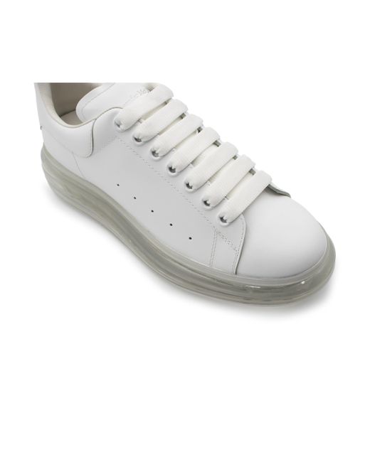 Alexander McQueen Gray Larry Transparent Sole Sneakers, , 100% Calfskin Leather for men