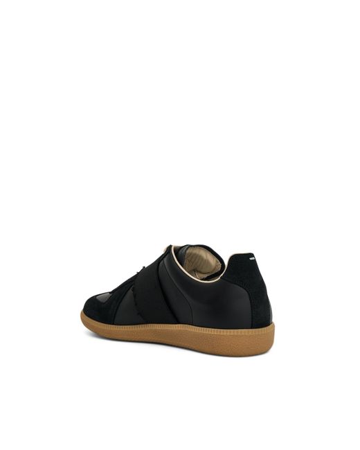 Maison Margiela Black Replica Sneakers With Elastic Band, , 100% Cotton for men
