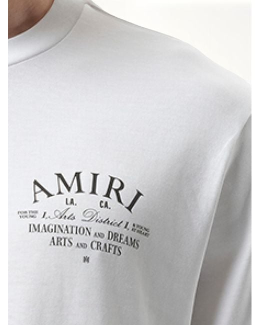 Amiri White Arts District T-Shirt for men