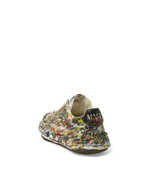 Maison Mihara Yasuhiro Green Blakey Og Paint Splatter Sneakers, 100% Cotton for men