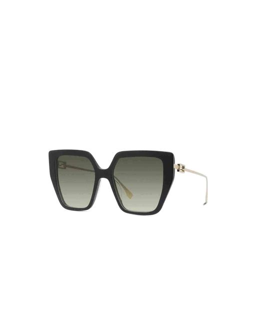 Fendi Black Fe40012U Cat Eye Sunglasses With Gradient Lens