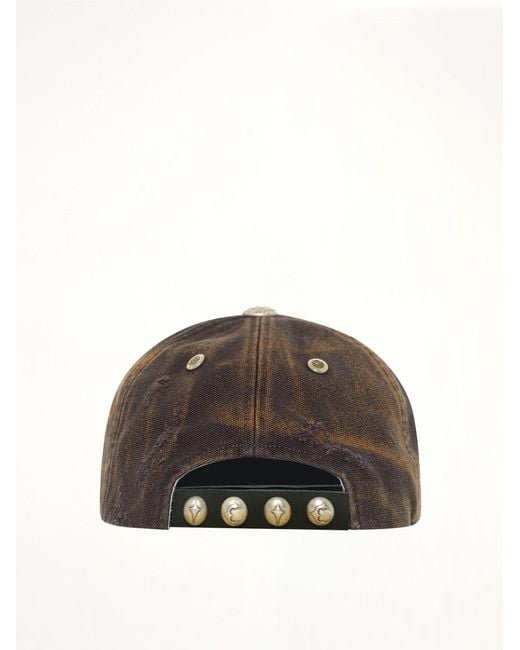 THUG CLUB Brown Tc Two Tone Washed Cap for men