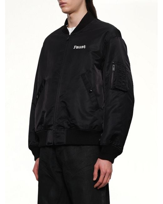 Undercover Black Faust Bomber Jacket for men