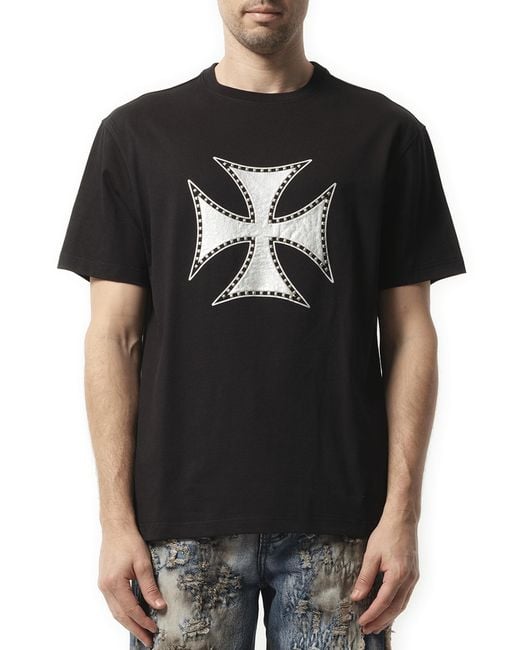 THUG CLUB Black Chopper Icon T-Shirt, 100% Cotton for men