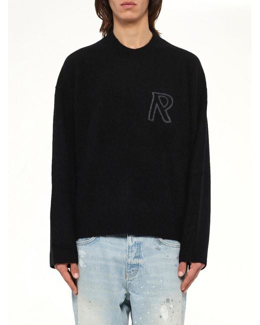 Represent Black Logo Knit Sweater for men