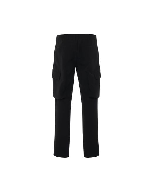 Givenchy Black Techincal Wool Cargo Pants, , 100% Wool for men