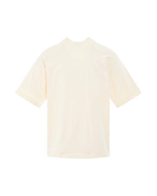Jacquemus Natural 'Typo Logo T-Shirt, Light, 100% Cotton, Size: Small for men