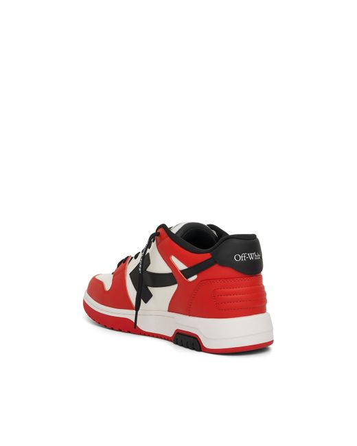 Off-White c/o Virgil Abloh Red Off- Out Of Office Calf Leather Sneakers, //, 100% Rubber for men