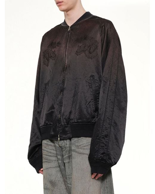 Doublet Black Threadless Air Embroidery Souvenir Jacket for men