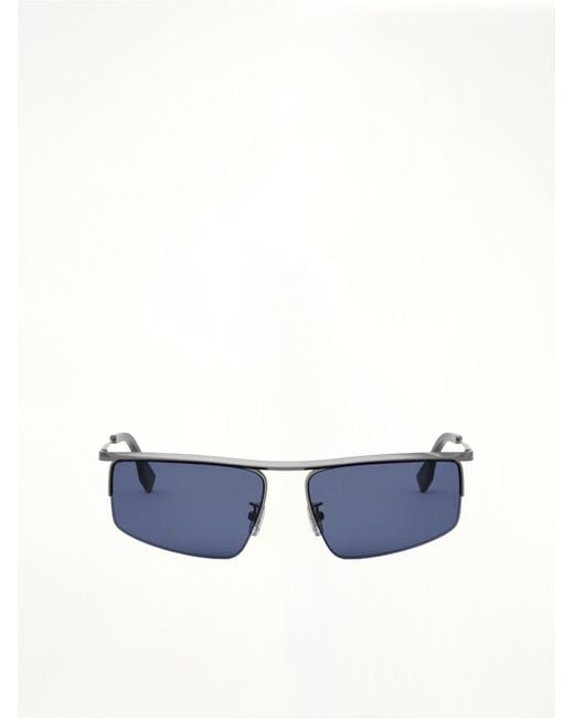 Fendi Blue Fe40141U 6012V Metal Sunglasses Sunglasses