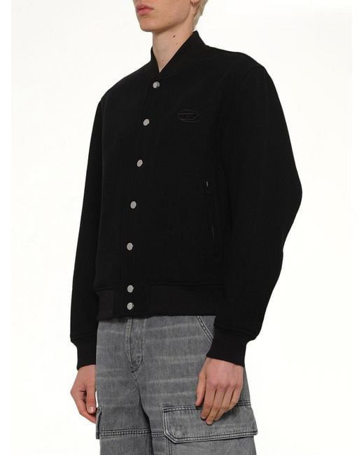 DIESEL Black J-Arry-Wrd Bomber Jacket for men