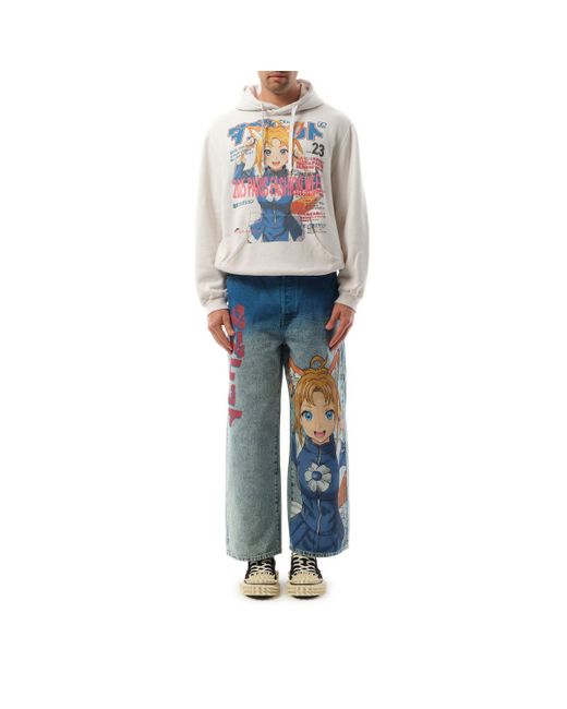 Doublet Anime Fox Girl Print Hoodie, Long Sleeves, 100 Doublet Anime Fox Girl Print Hoodie, Long Sleeves, 100