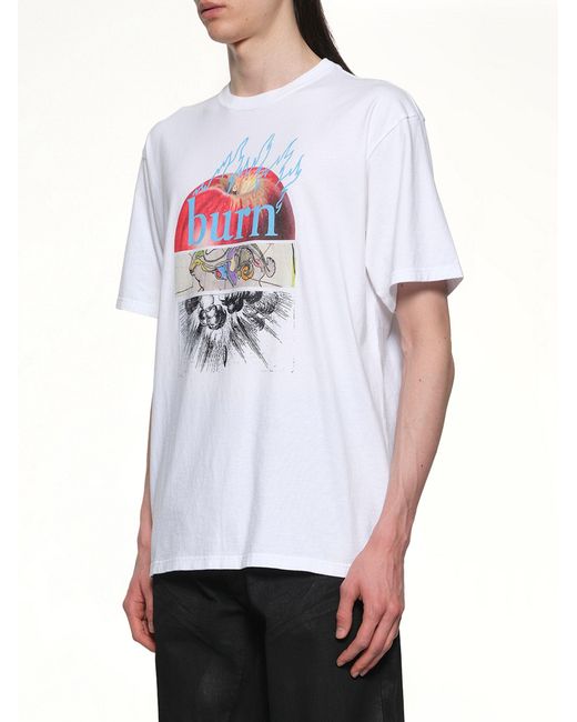 Undercover White Burn T-Shirt for men