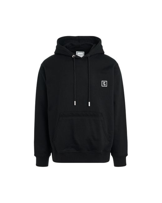 Wooyoungmi Black Wym Logo Embroidered Hoodie, , 100% Cotton for men