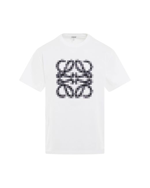 Loewe Anagram Pixelated T-shirt In White for men