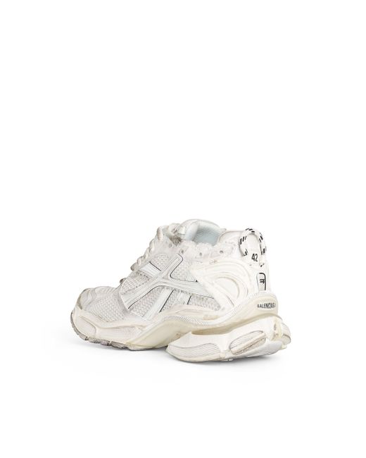 Balenciaga White Runner Mesh Sneakers, , 100% Rubber for men