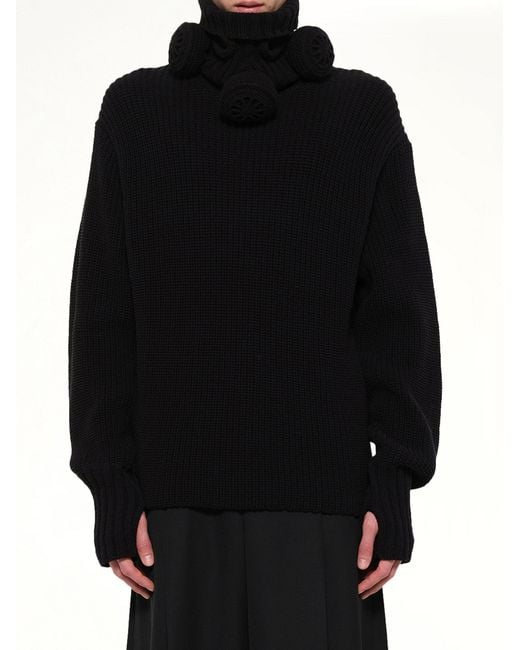 Doublet Black Gas Mask Turtleneck Knit for men