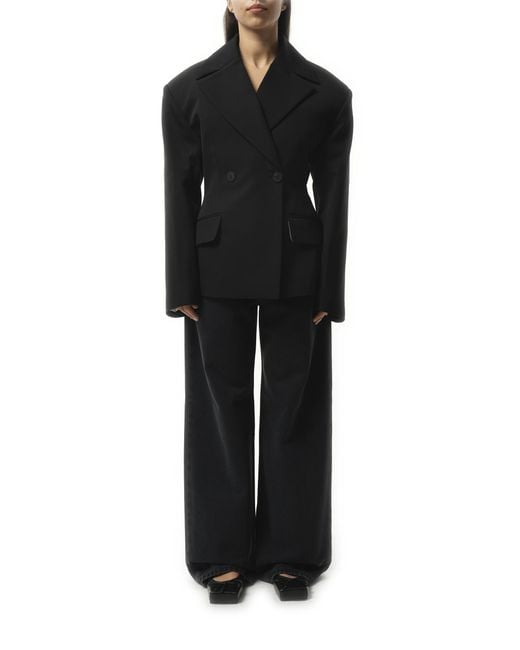 Jacquemus Black La Veste Norma, Long Sleeves, 100% Wool