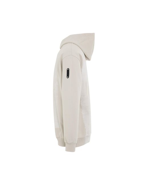 A_COLD_WALL* White 'Brushstroke Painted Hoodie, , 100% Cotton, Size: Small for men