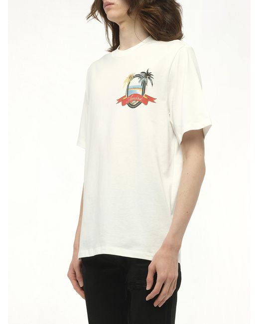 Amiri Natural Ma Paradise T-Shirt, 100% Cotton, Size: Small for men