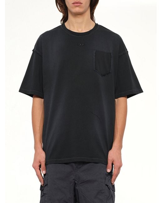 DIESEL Black T-Pock T-Shirt for men