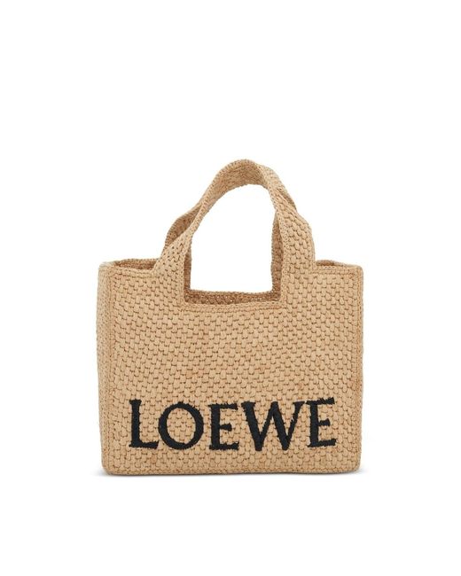 Loewe Metallic Small Logo Font Tote Bag