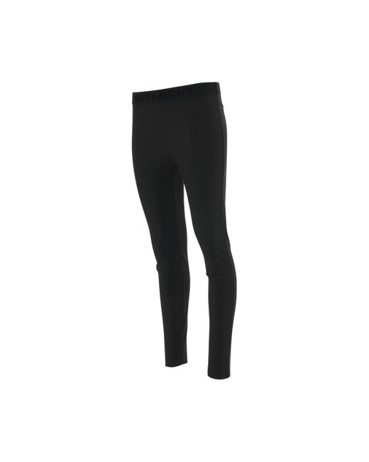Givenchy Black Elastic Logo Leggings, , Size: Medium